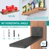 Goovilla Shelf Brackets, Heavy Duty Floating Shelf Bracket 4 Inch