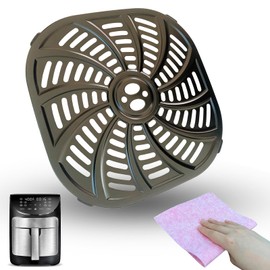 QLRGNE 7QT Air Fryer Grill Plate for Gourmia GAF734 Digital Air Fryers, Upgraded Nonstick Air Fryer Grill Pan Crisper Plate Tray Rack Insert Grate Grid Shelf for Gourmia 7QT Air Fryer, Dishwasher safe