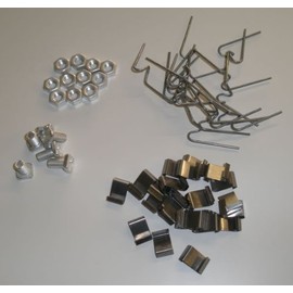 Greenhouse Repair Kit /Parts - 100 W & 100 Z Clips, 100 Nuts & 100 Bolts