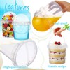30 Pack 34 oz Clear Plastic Cups with Dome Lids