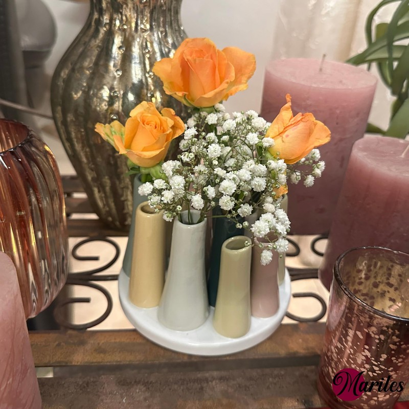 Mariles Vases Set on Base Flower Vases Flower Pot Table