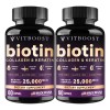 Vitboost Biotina 25000 Mcg Para Cabello Y Uñas 120 Cápsulas