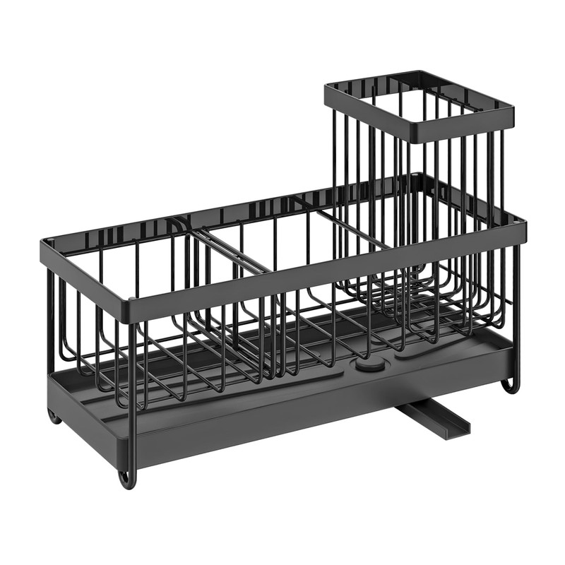 Vinsani Kitchen Sink Caddy Organiser with Auto-Draining Tray – Removable