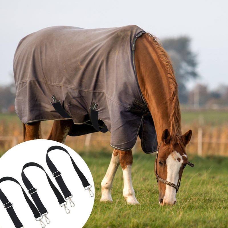 Shinylin 6 Pcs Horse Blanket Leg Straps, Replacement Elastic Straps