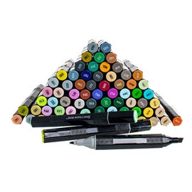 Alcohol Dual Ended Tip Markers - 24 Pack of Blendable Spectrum Noir Art Markers - All Three Packs (72 Markers)