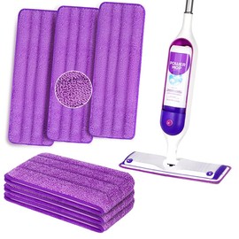 INFICRIME 6 Pack Reusable Microfiber Mop Pads Compatible with Swiffer PowerMop, Power Mop Pads Refills for 13 ''-15 '' Spray Mop, Machine Washable Pad Replacement for All Floor Types Cleanin