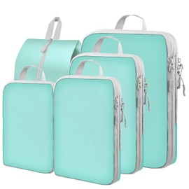 Aomeskoitoy Compression Packing Cubes, Travel Essentials Luggage Organizer Bags for Suitcase, Durable Compression Travel Packing Cubes for Carry on Backpack