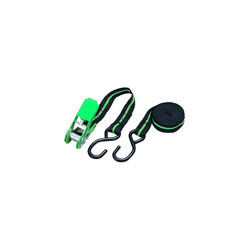 wolfcraft 3442000 Ratschen-Bandspanner mit Haken, 4 m