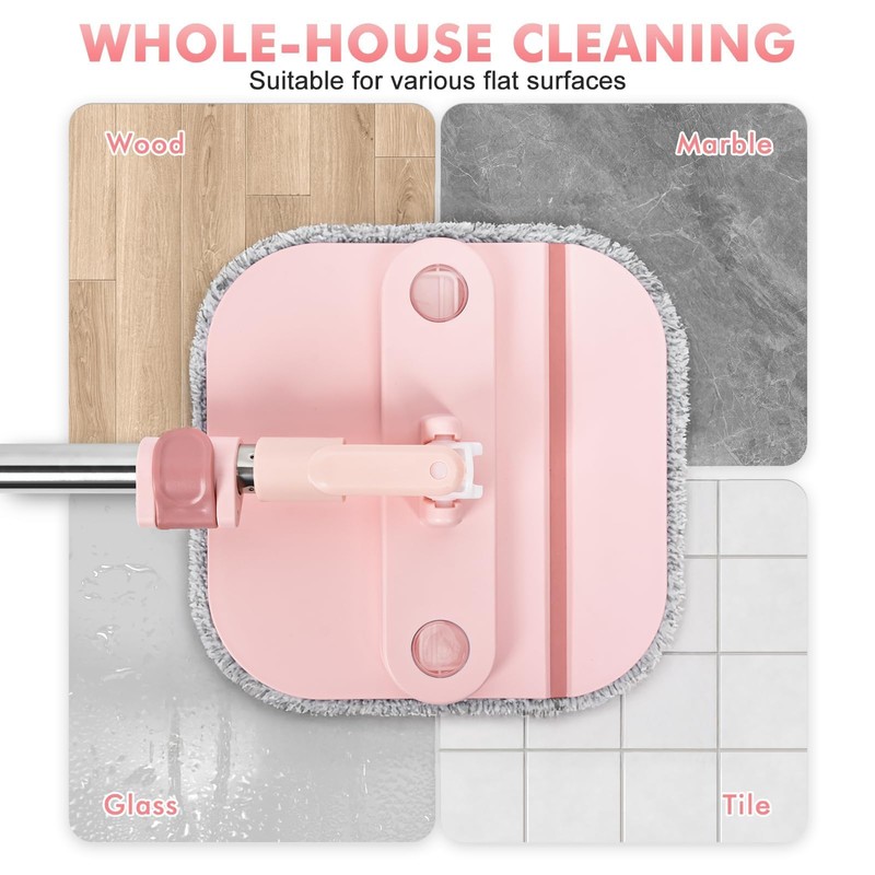 Upgraded Spin Mop and Bucket System Set, Self Separate Clean