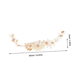 Healvian 2pcs Handcrafted Pearl Wedding Headband Lightweight Floral Hair Vine for Brides and Bridesmaids Elegant Bridal Hair Accessories for Women and Prom Party