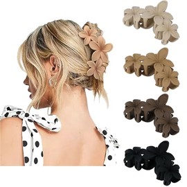 Lumbor37 Juego de 4 Pinzas para Cabello de Mujer, Pinzas para el Cabello de Flor, Accesorios para el Cabello Elegante.