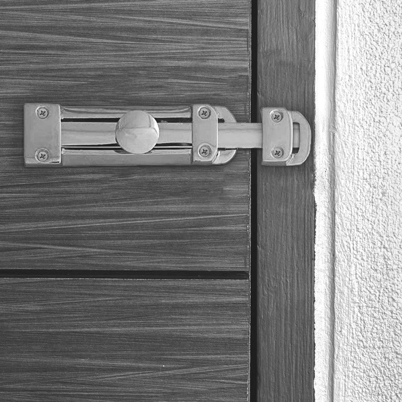 TERF® Heavy Duty Polished Chrome Door Bolt 100mm [4''] Surface