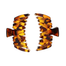 Zac's Alter Ego Pair of Tortoiseshell 9cm Zig Zag Shape Clamps