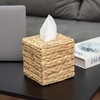 KOLWOVEN Square Tissue Box Cover- 5.7" x 5.7" x 5"-