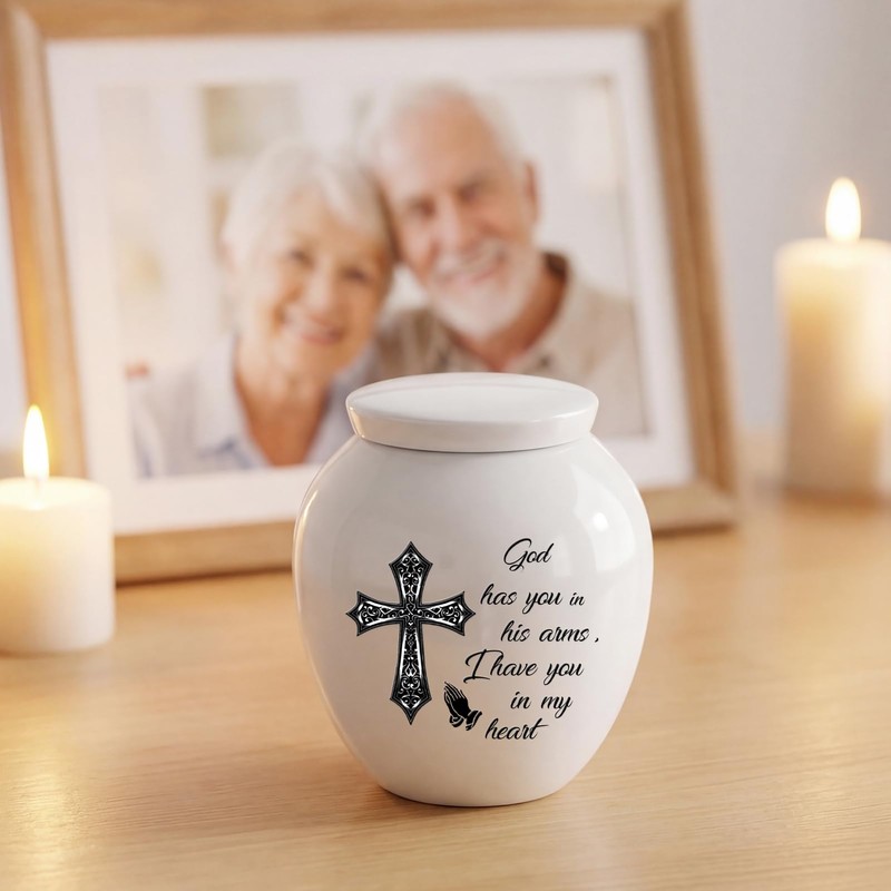 Small Urns for Human Ashes Keepsake Cross Mini Cremation Urn