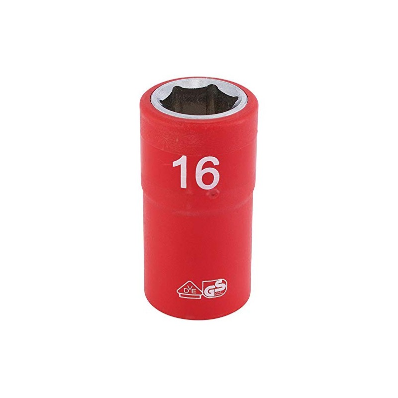 Draper 31843 1/2-Inch Square Drive Fully Insulated VDE Socket, 16