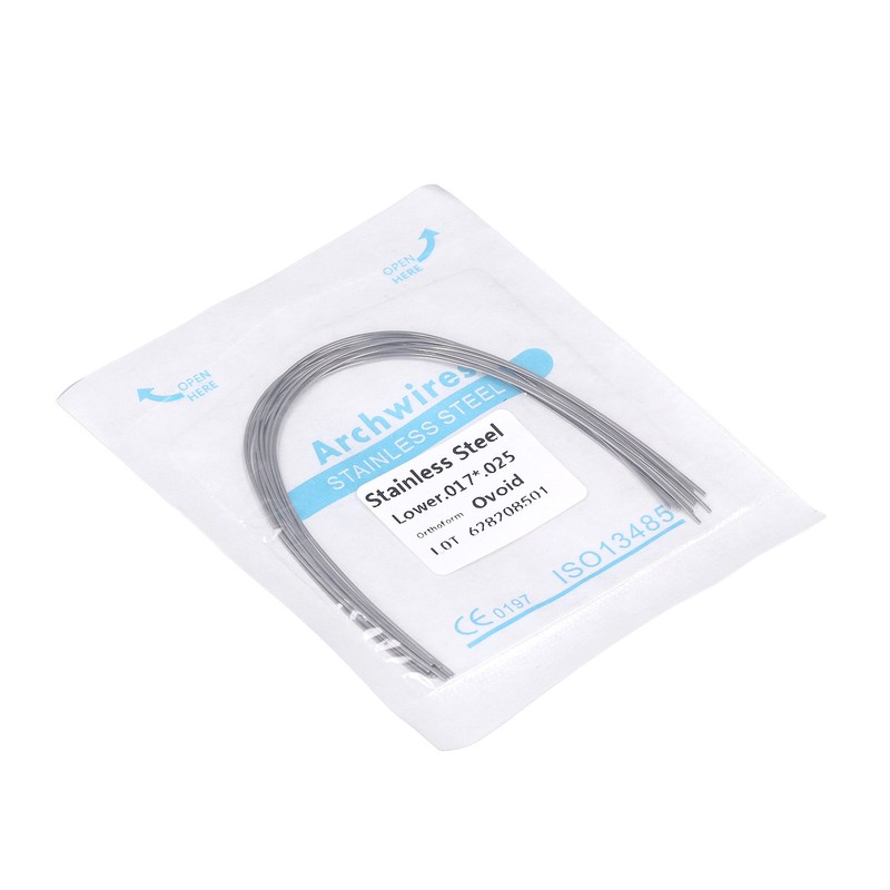 50pcs Stainless Steel Orthodontic Arch Wire Flexible Dental Orthodontic Rectangular