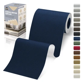 OAZ 4 x 79 inch Canvas Repair Patches Fabric Patch Self-Adhesive Canvas Repair Tape Waterproof Outdoor Gear Patch Kit for Boat Cover Awning Sofa Chair Couch Tent Bag (Navy Blue)