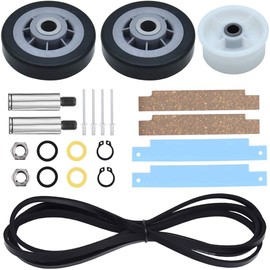 12001541 Dryer Roller Kit, 306508 Drum Bearing Kit, WP6-3700340 Idler Pulley, WP33002535 Drum Belt Replacement by BAY Direct for Maytag Kenmore Crosley Dryer Replace: 303373, 306508VP, 33001783 Series