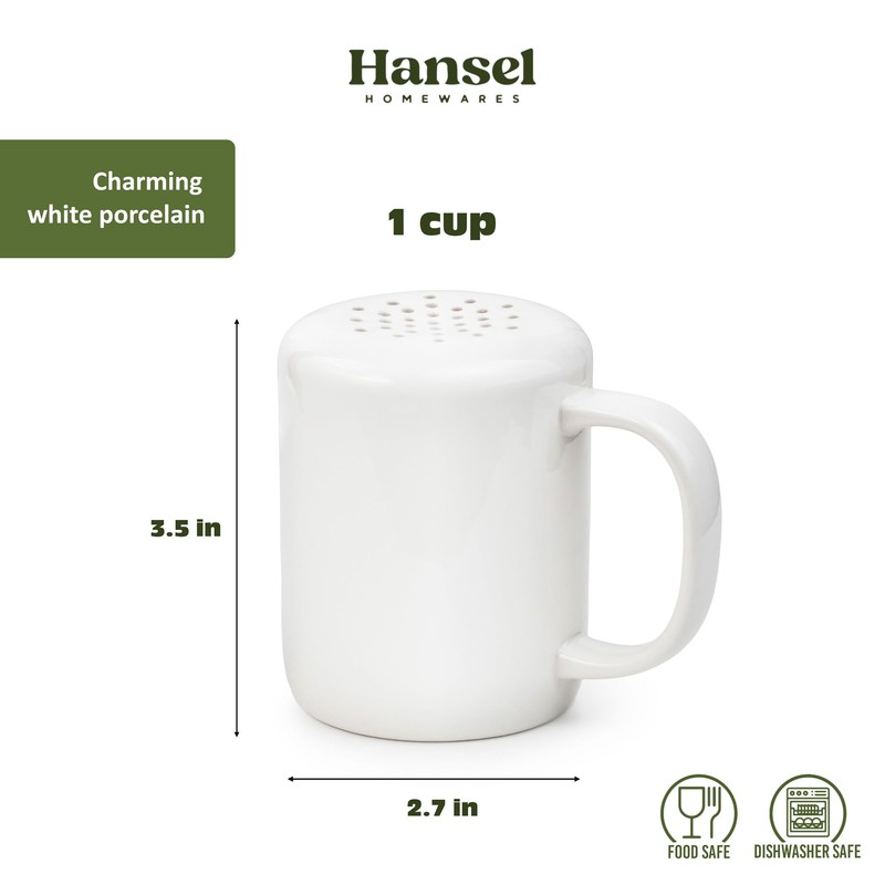 White Porcelain Cinnamon Sugar Shaker Dispenser – Coffee Station Accessories