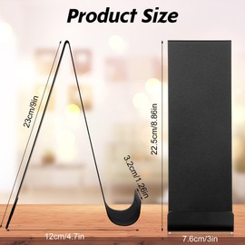 4 Pcs Metal Fancy Brochure Holder Display Flyer Brochure Holder Stand Table Vertical Countertop Literature Organizer for Booklets Pamphlet Magazine Menu Journals(Black)