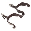 1 Pair Western Cowboy Spurs Carbon Steel Retro Floral Carving