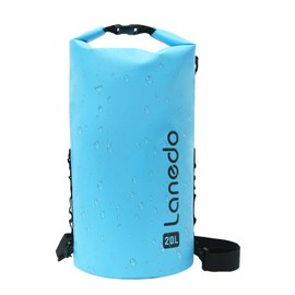Lanedo 20L/30L Dry Bag Large Waterproof Bag Roll-Top Heavy Duty Fishing Duffel Bag with Durable Straps for Kayaking Paddle boarding Boating Rafting Fishing (Blue, 20L)