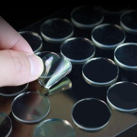 Manusticker Nano Double Sided Stickers - Mounting Tape - Clear - Circle (Ellipse, Rectangle) - 336 Pcs / 8 Sheets (Circle 336Pcs)