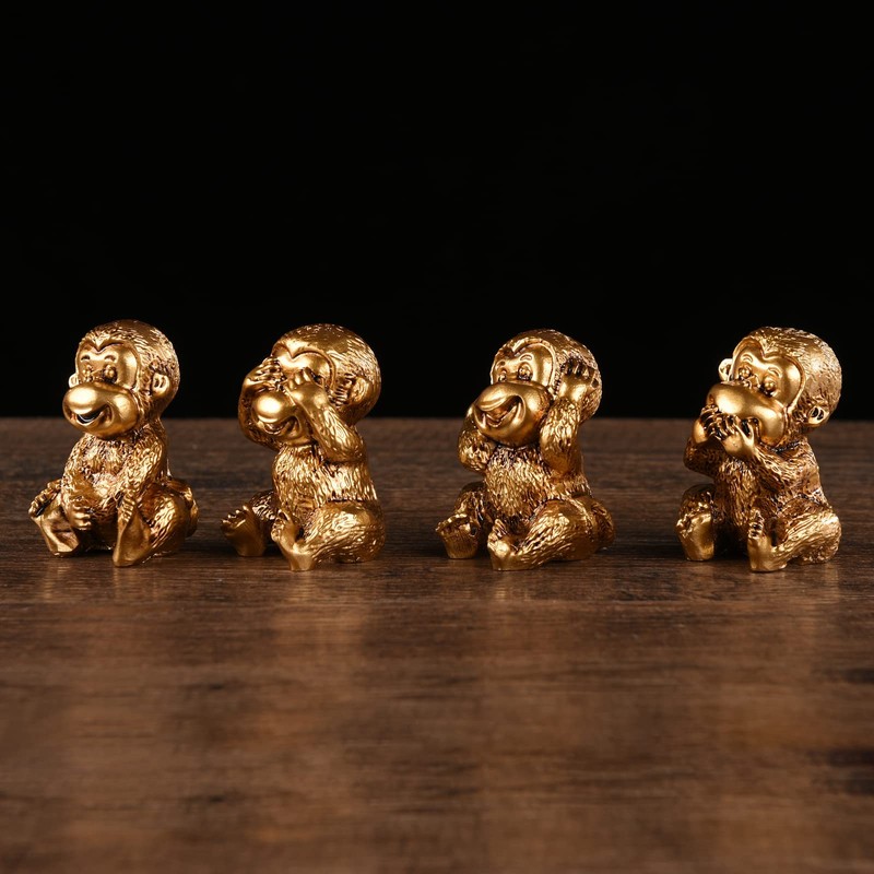 BRABUD Fengshui Resin See no Evil Hear no Evil Speak