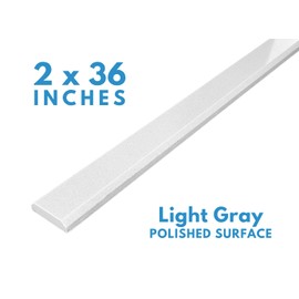 Threshold.Shop 2 x 36 inches | Double Beveled Engineered Marble Threshold for Floor Transitions (Light Gray)