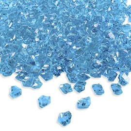 Super Z Outlet 1" Acrylic Color Ice Rock Crystals Treasure Gems for Table Scatters, Home Vase Fillers, Event, Wedding, Arts & Crafts, Birthday Decoration Favor - (Pack of 120) (Blue)