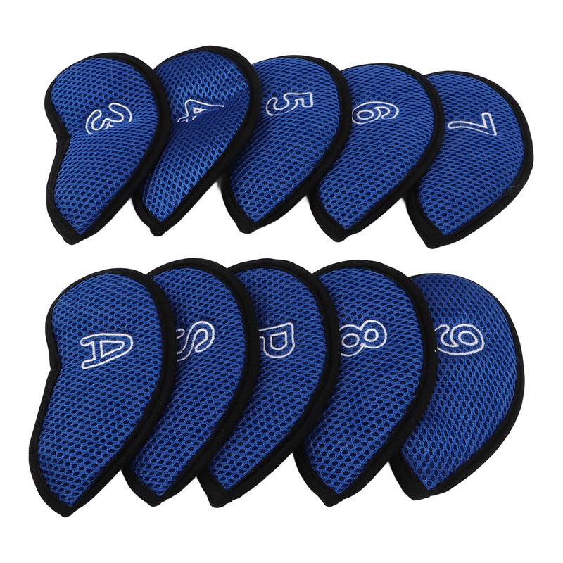 10 PCS Golf Club Head Covers Golf Iron Pole Net