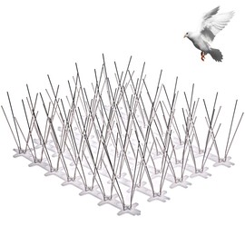 3M Bird Spikes, Stainless Steel Bird Spikes Bird Deterrent Spikes Stainless Steel Anti Bird Spikes for Fence Roof Window Bird Spikes for Pigeons and Other Small Birds Bird Spikes for Small Birds