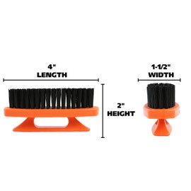 GreatNeck 19025 Fingernail Brushes, Red Hard Bristle Nail Brushes (6 Pk) | Professional Quality, Ideal for Mechanics and Gardeners, Men and Women | Convenient Handle for Deep Nail Cleaning