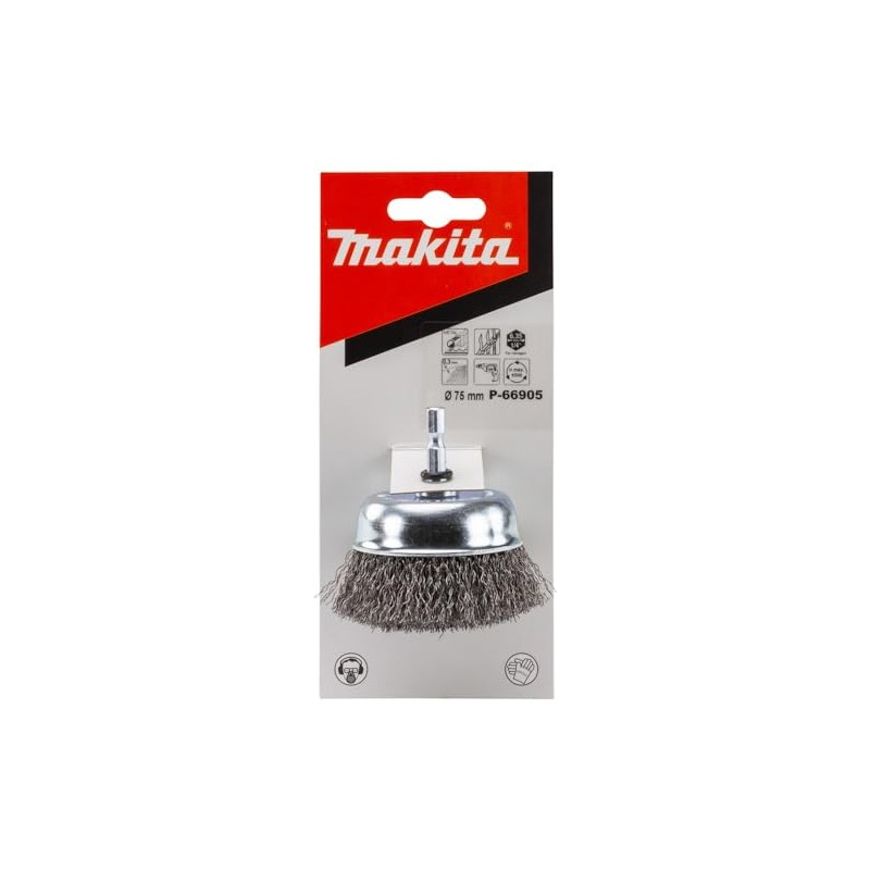 Makita P-66905 Cup Brush Diameter 75 mm, Corrugated, Galvanised Steel