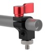 CAMVATE 15mm Single Rod Clamp Articulating with 1/4"-20 Screw(Red, 2-Pack)