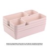 1 x Drawer Organiser Set 8 Pieces Pink Universal Adjustable