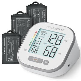 Pediatric Blood Pressure Cuff, Blood Pressure Machine for Home Use - 3 Size Cuffs, Small 4"-8", Medium 6"-10" and Large 7"-17", Perfect for Family Health Monitoring