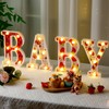 Realspring Baby Shower Sign Babe Marquee LED Letters Battery Operated