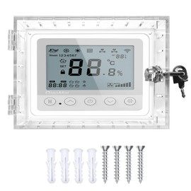 Young Dance Universal Thermostat Lock Box with Key,Clear Large Thermostat Guard for Thermostat on Wall,Thermostat Guard,Thermostat Cover Fits Thermostats 6.5" H x 4.72" W x 1.97" D or Smaller (1 Set)