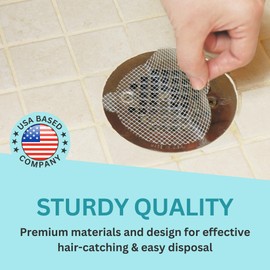 Aire Allure, 25 Pack, Disposable Shower Drain Hair Catcher Mesh Stickers