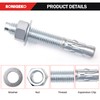 SONIGEKO 1/2" x 5" Wedge ANCHORPZ - Concrete Anchor Carbon