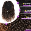 rosmile Short Kinky Curly Ponytail Extension for Black Women, 10