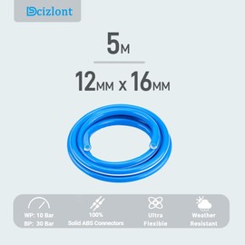 Dcizlont Garden Hose Set, with 2 Hose Connectors, 5m Outdoor Tap Extension Hose Kit, for Garden Watering and Hose Extender, 1/2” ID, Blue