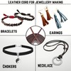 Leatherow Flat Genuine Leather Cord String Full Grain Cord Lace