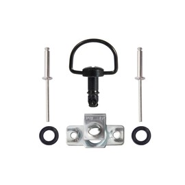 Oldbones 10 x Motorcycle Racing Fairing Clips D-Ring 1/4 Turn Type B 17mm Dark Black