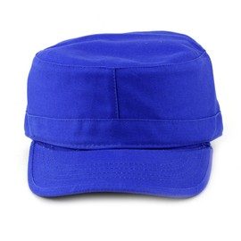 NYFASHION101 Fashionable Solid Color Unisex Fitted Army Military Cadet Cap, Royal, M