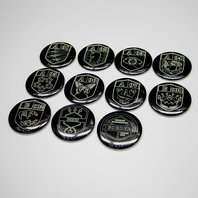 World Trigger High Luminous Can Badge Tricolor Team A07