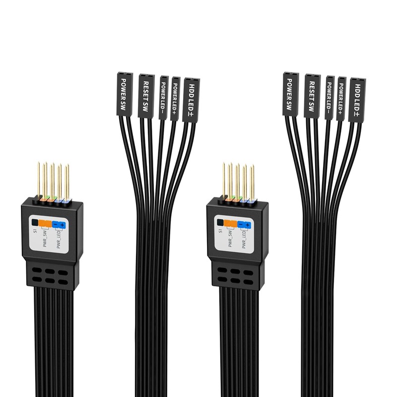 Iesooy PC Power Button Extension Cable, 9-pin Connector Front Panel