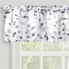 Inselnwald Gray and White Floral Printed Valance for Windows, Short
